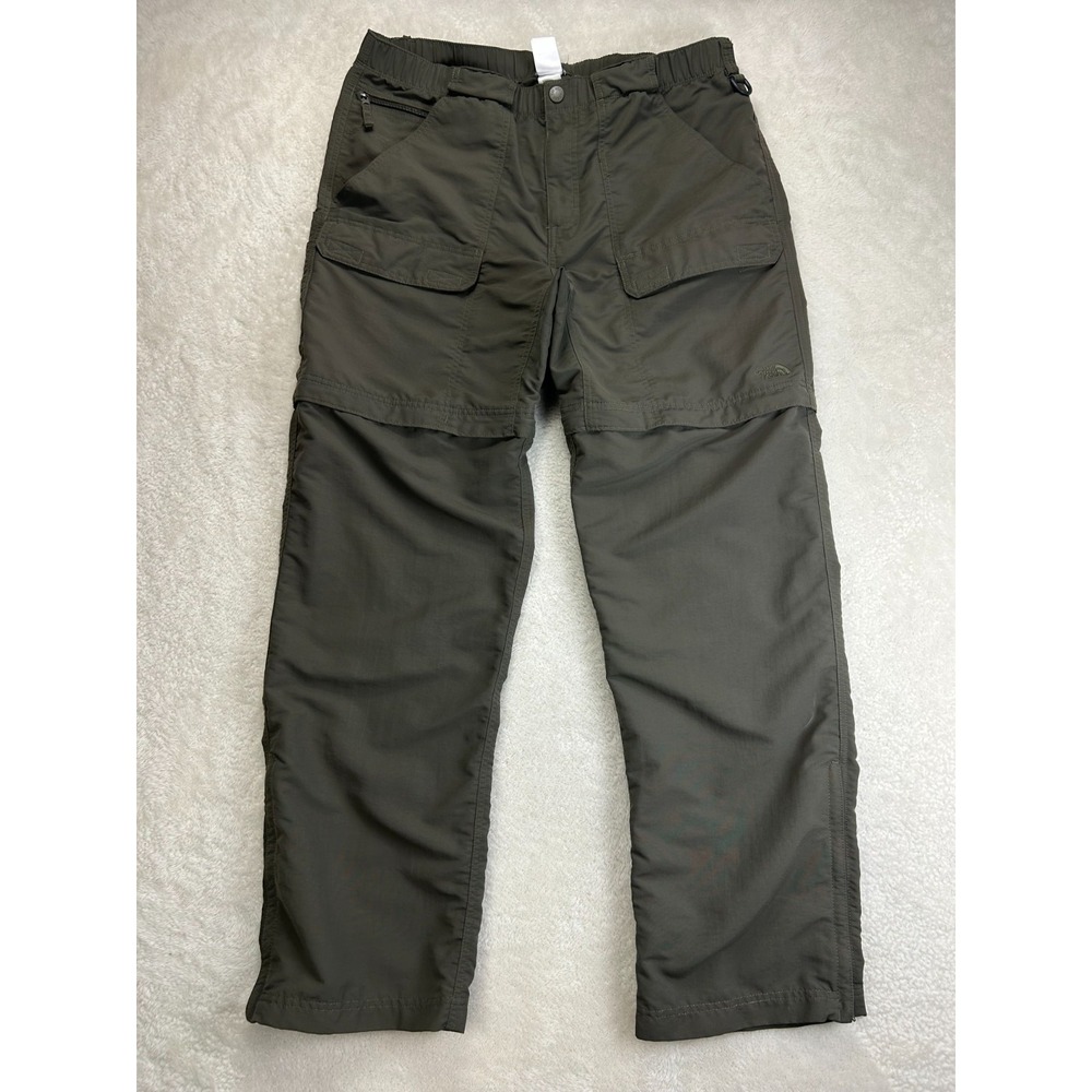 The North Face Paramount Convertible Cargo Pants Mens L Olive Green Straight Leg